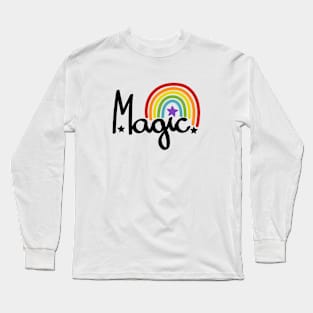 Magic rainbow in black Long Sleeve T-Shirt